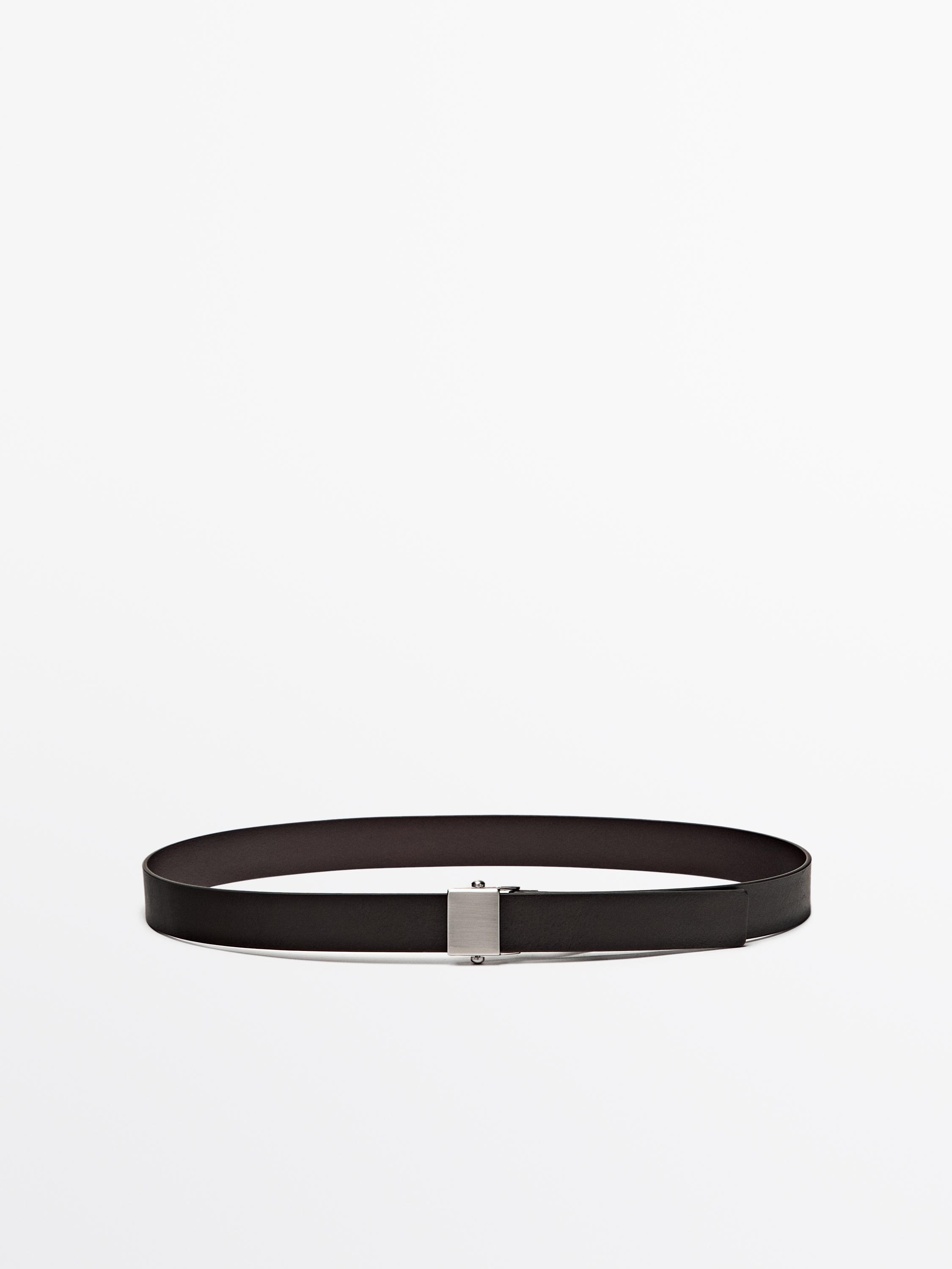 Ceinture boucle et passant en cuir nappa - LIMITED